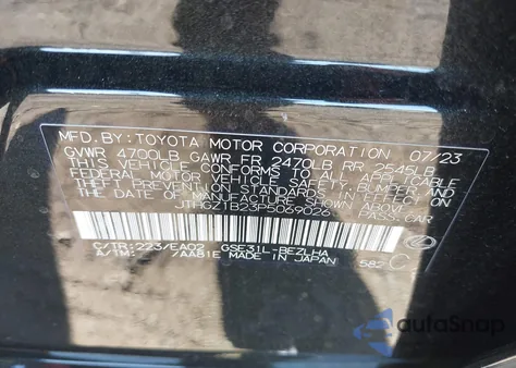 2023 Lexus Is 350 F Sport from USA, damaged, VIN JTHGZ1B23P5069026